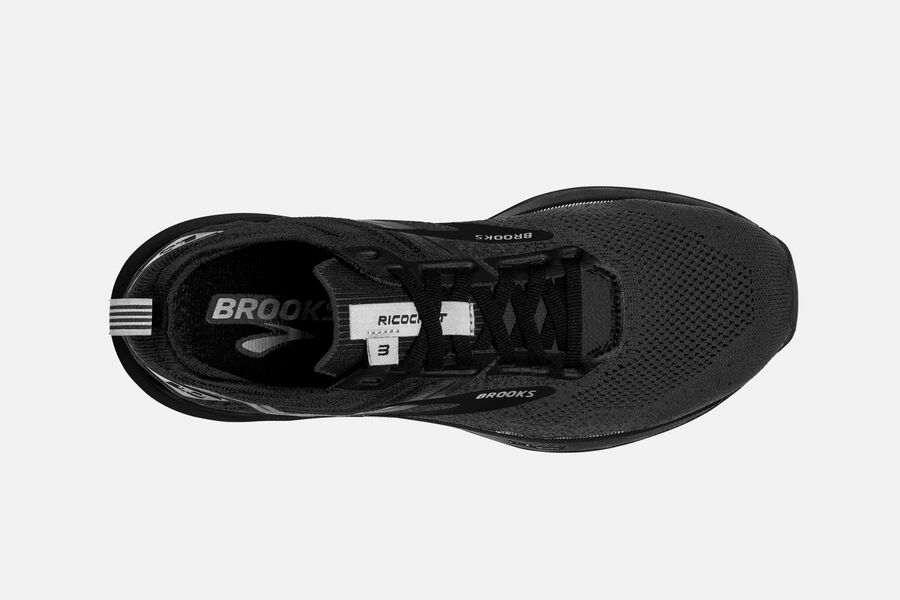 Ricochet 3 Road Brooks Running Shoes NZ Womens - Black - ICROWU-690